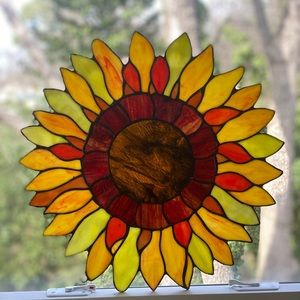 Stain glass sunflower